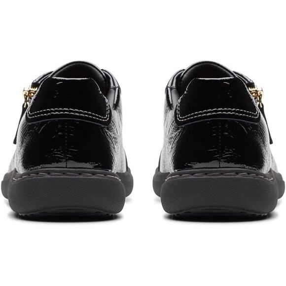 NWT Clarks Women's Nalle Lace Sneaker, Black Patent Synthetic, 6.5 - Picture 6 of 6